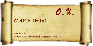 Oláh Uriel névjegykártya
